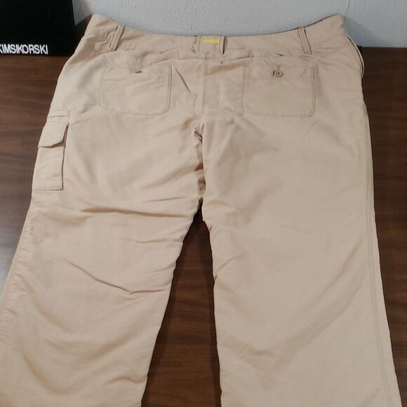 Land's End Khaki Flannel Lined Cargo Pants 24W‎ - Picture 14 of 16